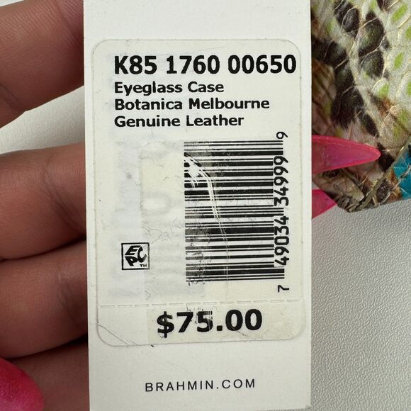 Brahmin Eyeglass Case in Botanica Melbourne Croc Embossed Genuine Leather NEW - Picture 6 of 10